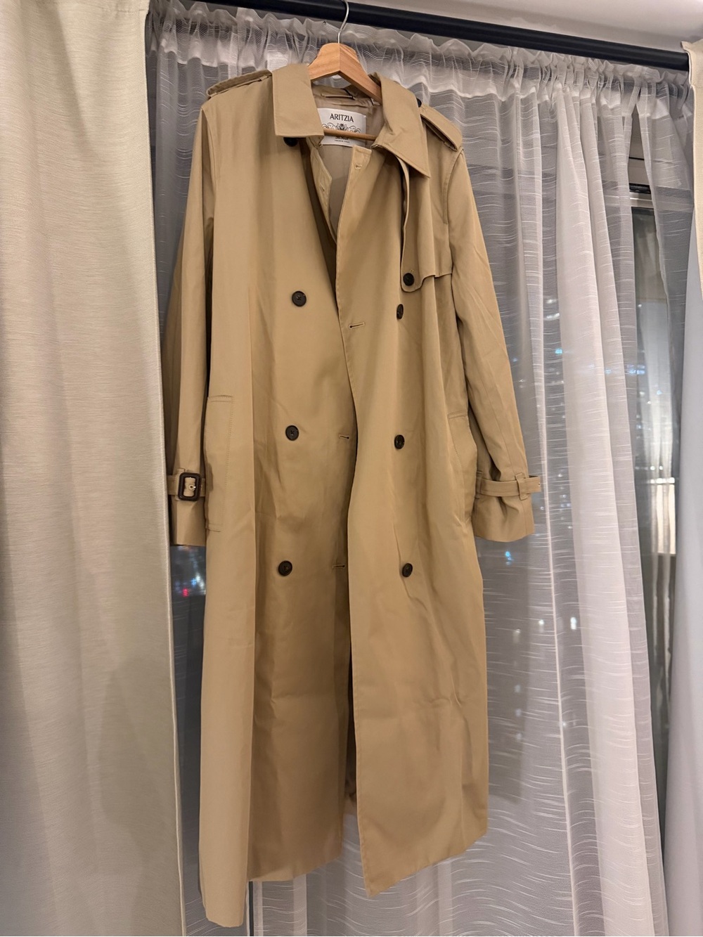 Aritzia- The Finch Trench Coat | Wicker Tan |Size L | Excellent Condition